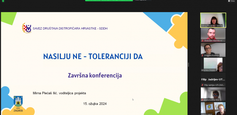 Završna konferencija projekta „Nasilju NE – toleranciji DA“