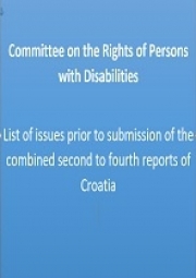List of issues prior to submission of the combined second to fourth reports of Croatia