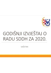 Godišnji izvještaj o radu SDDH za 2020. godinu