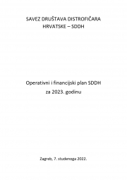 Operativni i financijski plan SDDH za 2023. godinu