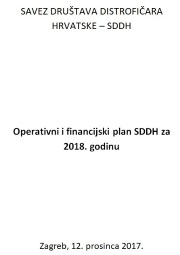 Operativni i Financijski plan SDDH za 2018. godinu