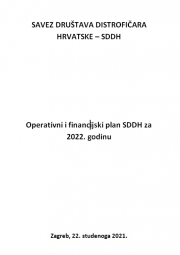 Operativni i financijski plan SDDH za 2022. godinu