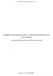 Izvješće o revizijskom uvidu u financijske izvještaje za 2019. godinu